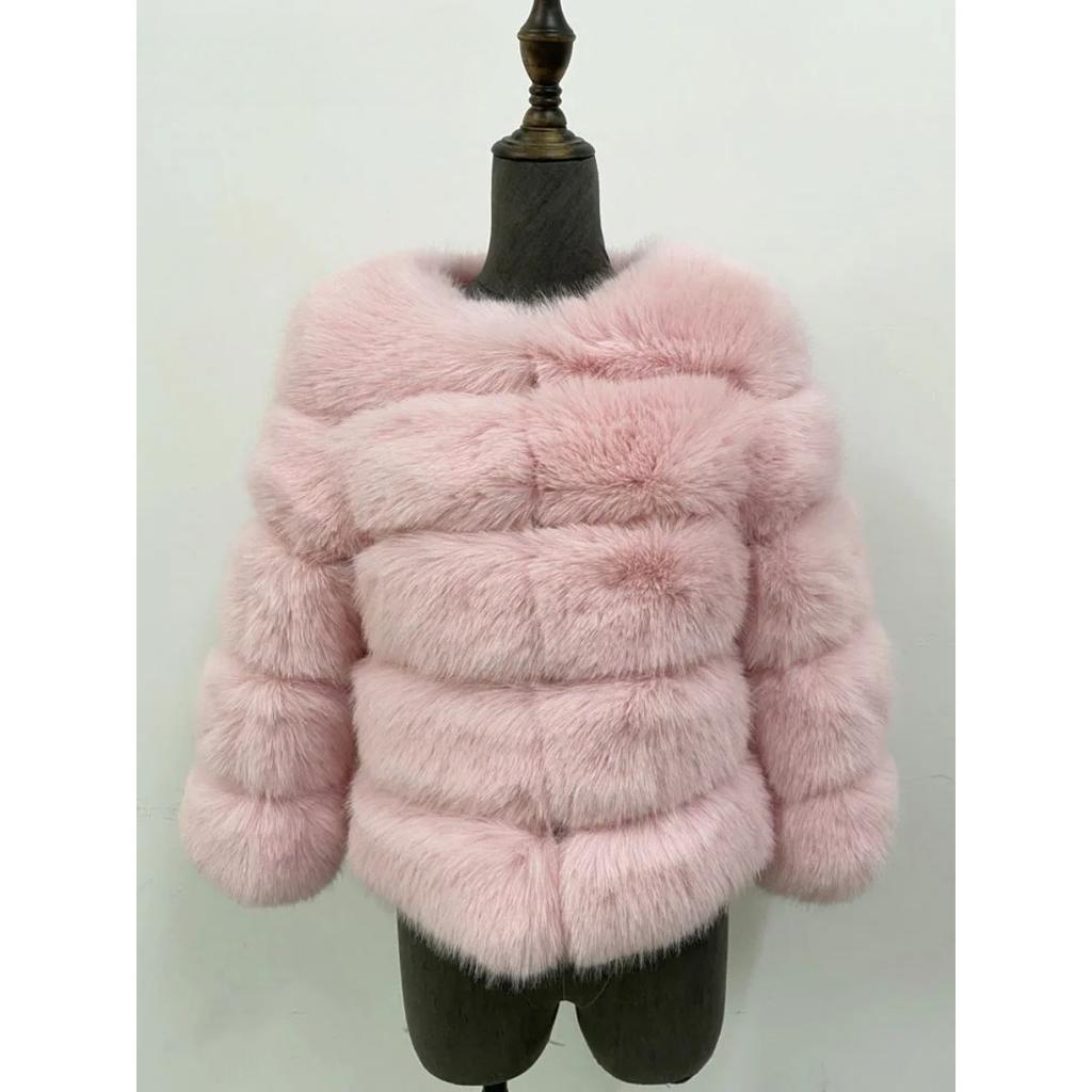VAYLA Mink Coat Winter Black White Faux Fur Coat Woman Elegant Fluffy Faux Fur Jacket Top Short Fur Coats Woman Clothing