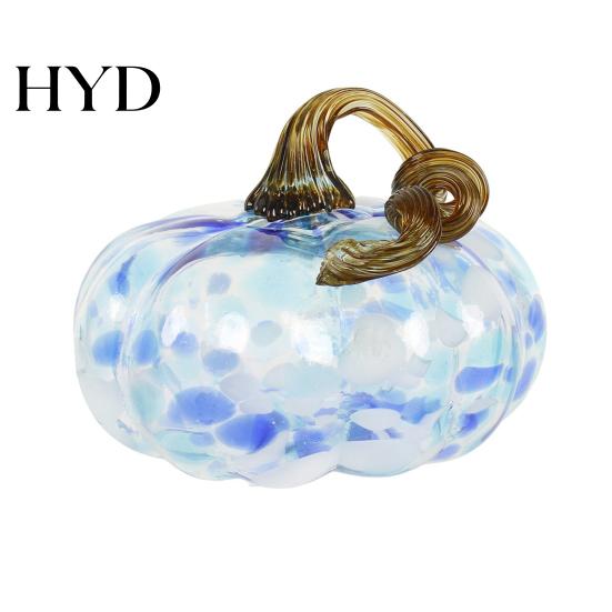 Pumpkin Ornament Mini Hand Blown Glass Ornament, Collectible Thanksgiving Halloween High-quality Faux Crystal Hanging Decoration for Fall, Harvest