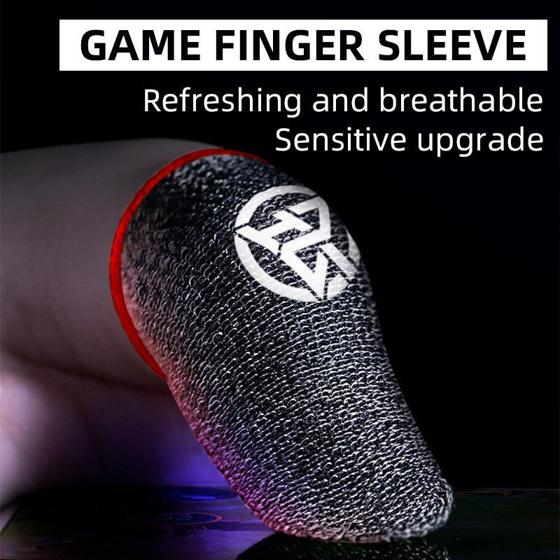 1 Pair High Sensitivity Finger Sleeves Conductive Fiber Material For Accurate Touch Displa Control In Competitive Gaming