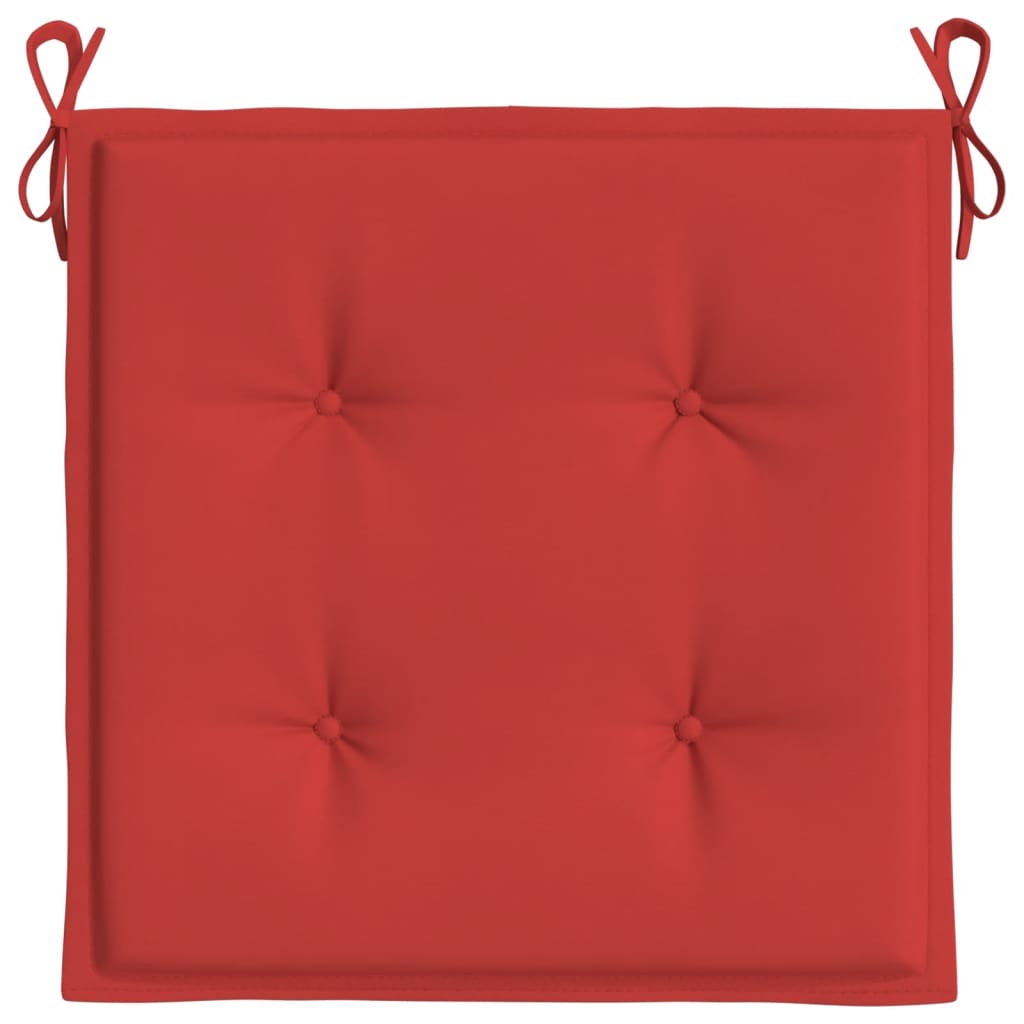 Garden Chair Cushions 6 Pcs Red 50x50x4 Cm Oxford Fabric