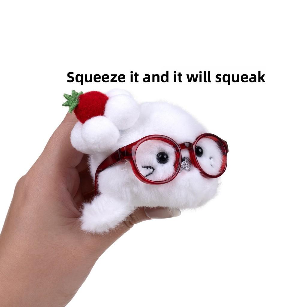 Ocean Family Plush Seal Keychain With Glasses For Collectors And Giftgiving