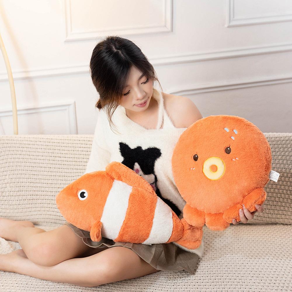 Niedliche Clownfisch-Oktopus-Seehund-Aquarium-Plüschtiere, Meeres-Ozean-Blobfisch-Meereskreaturen-Stoffpuppen, Jungen-Mädchen-Kawaii-Geburtstagsgeschenke