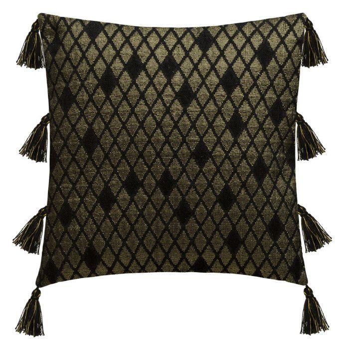 Housse de coussin "Shine" 40 x 40 cm Atmosphera - Shine Noir