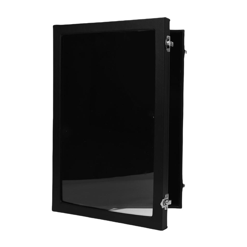 Emaille-Anstecker-Display-Rahmen Ansteckersammlung Schattenbox für Wand-Tischplatten-Display Anstecker-Display-Kasten Magnetischer Verschluss Klare Sicht