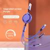 2025 New 3 in1 Data Cable Fast USB Cable For Huawei Honor Retractable Portable Micro USB Type C Charger Cable For IOS Samsung