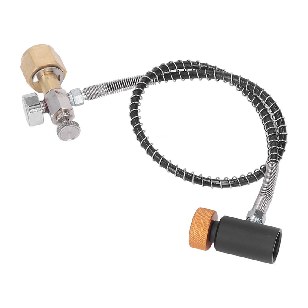 Soda Remote Hose CO2 Tank Cylinder Refilling Adapter with 24 Inches High Pressure Hose for Soda Can
