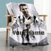 Cristiano Ronaldo 8 Personalized Name Blanket Throw Personalized Blanket Soft Warm Cozy Versatile for Seaside Chair Couch Bed