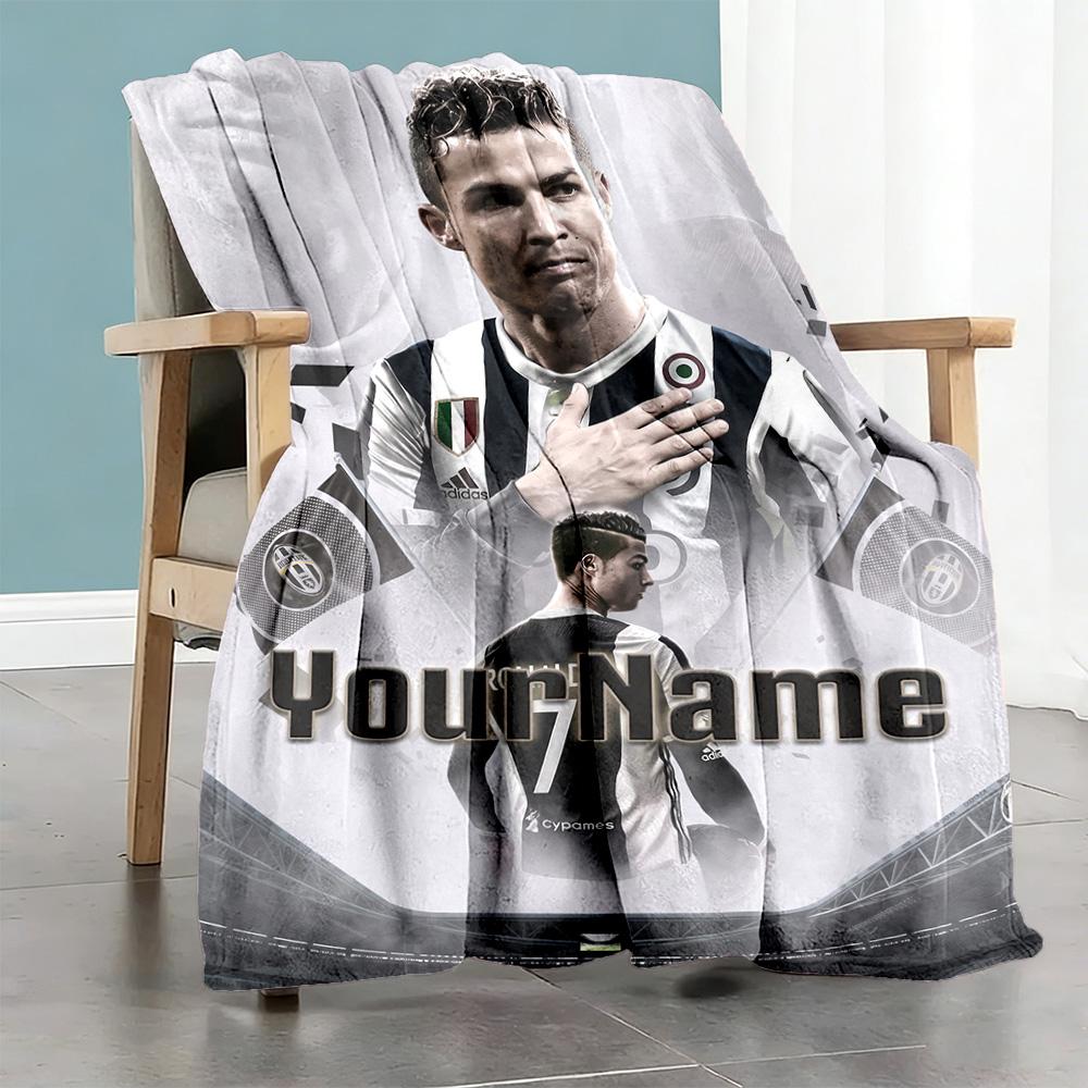 Cristiano Ronaldo 8 Personalized Name Blanket Throw Personalized Blanket Soft Warm Cozy Versatile for Seaside Chair Couch Bed