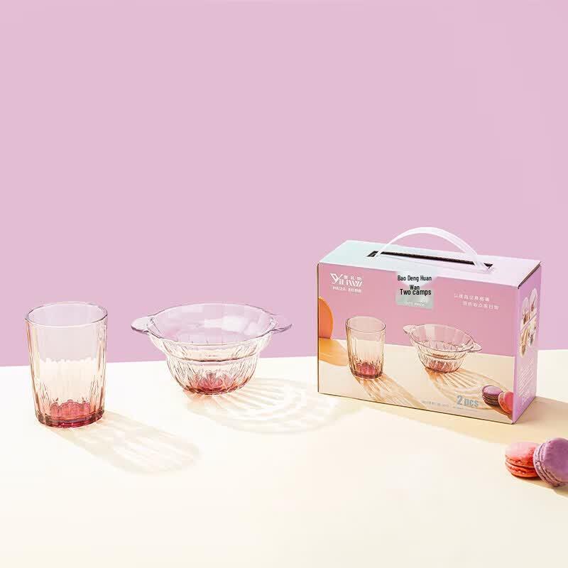YiLiWu Modern Glass Cup and Bowl Set