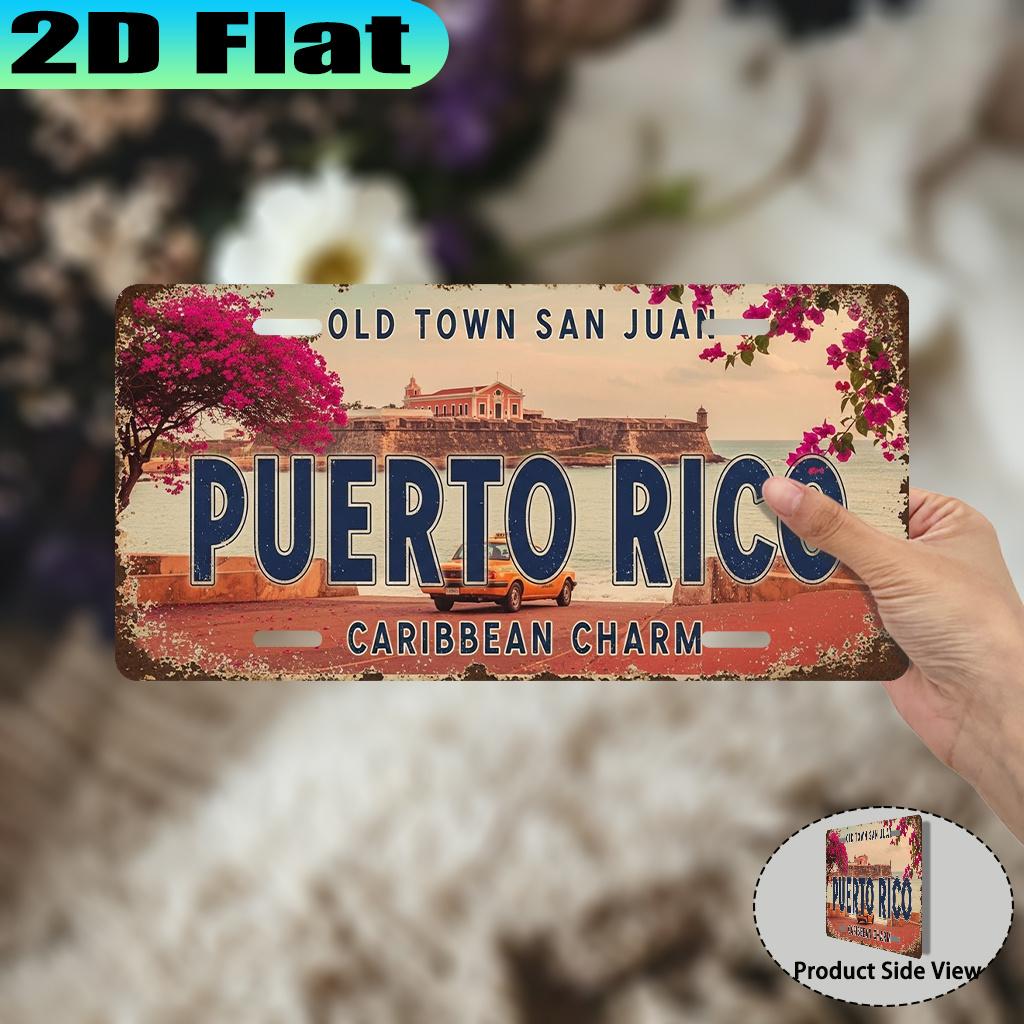 Tin Sign Puerto Rico Old Town San Juan Vintage Durable Metal Plaque Wall Decor Home Office Bar Man Cave Wall Art