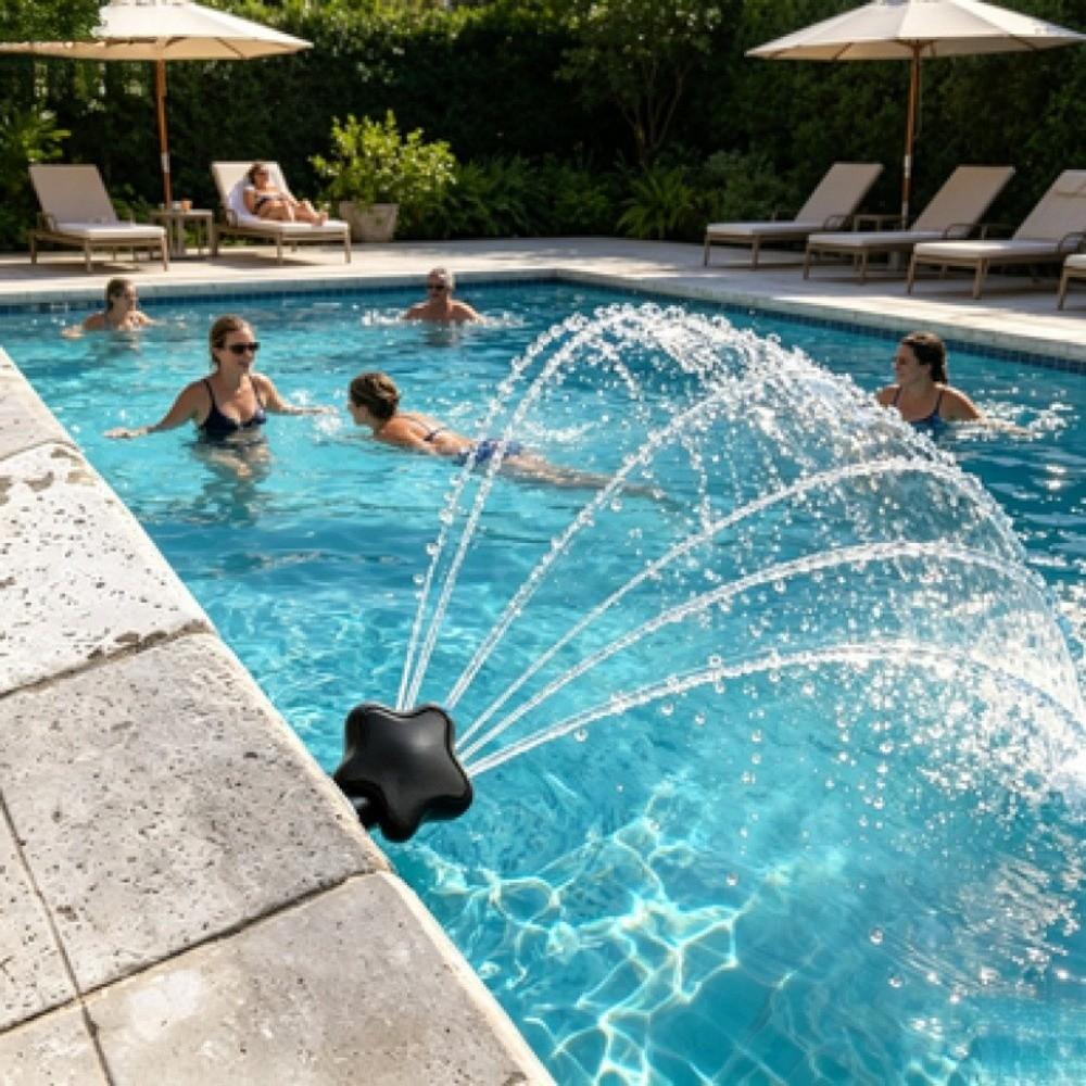 Star-shaped Pool Aeration Nozzle Swimming Pool Waterfall Sprayer Above Ground Pool Use