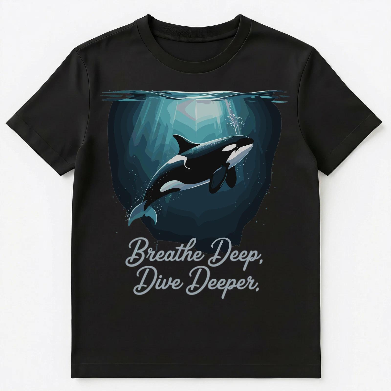 Mindful Orca In Deep Ocean Focus And Meditation Unisex T-Shirt 4XL