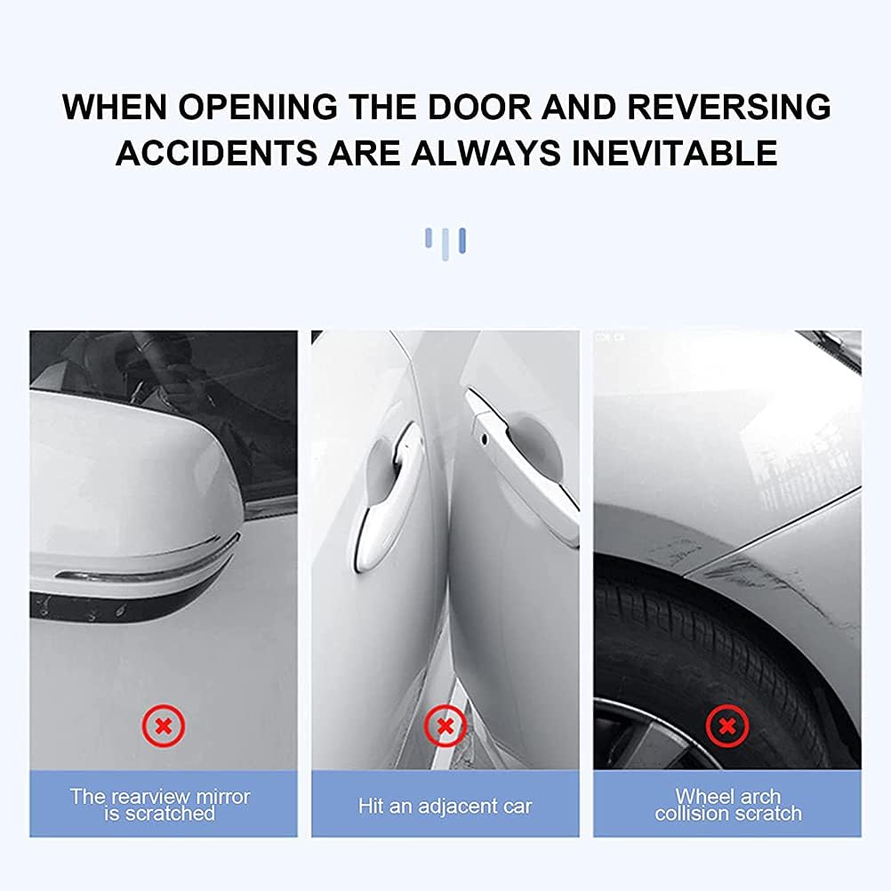

Keenso Car Door Anti Collision Protector, 2 Pcs PVC Cute Cartoon Car Door Stickers 3D Silicone Butt Car Anti Scratch Stickers
