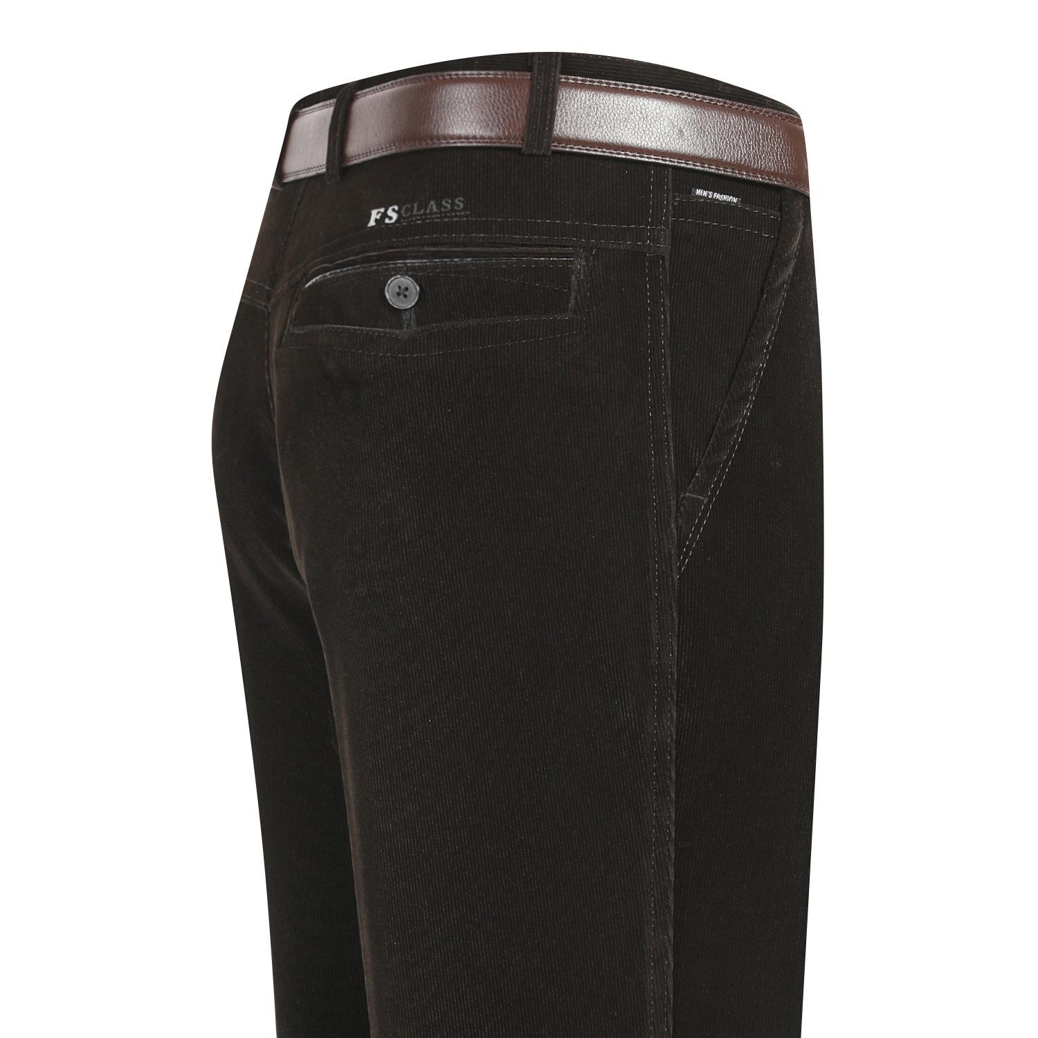 

Брюки мужские вельветовые брюки эластичные прямые брюки повседневные свободные брюки с высокой талией винтажный ретро 42 темные хаки