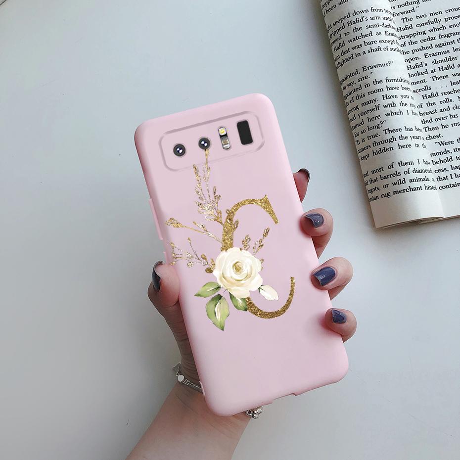 For Samsung Galaxy Note 8 Case SM-N950F Cute Letters Coque Soft Silicone Phone Case For Samsung Note 8 Note8 Cover Fundas Bumper