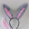 Easter Rabbit Costume Set Plush Rabbit Ears Hair Bands Rabbit Ears Headbands Bowtie Tail Set Animal Hair Hoop Set