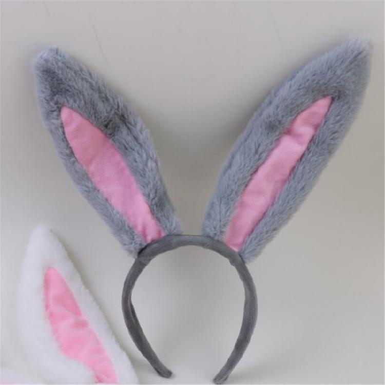 Easter Rabbit Costume Set Plush Rabbit Ears Hair Bands Rabbit Ears Headbands Bowtie Tail Set Animal Hair Hoop Set
