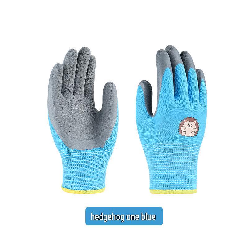 Children's Durable Nitrile Gardening Gloves for Safety and Non-Slip Grip