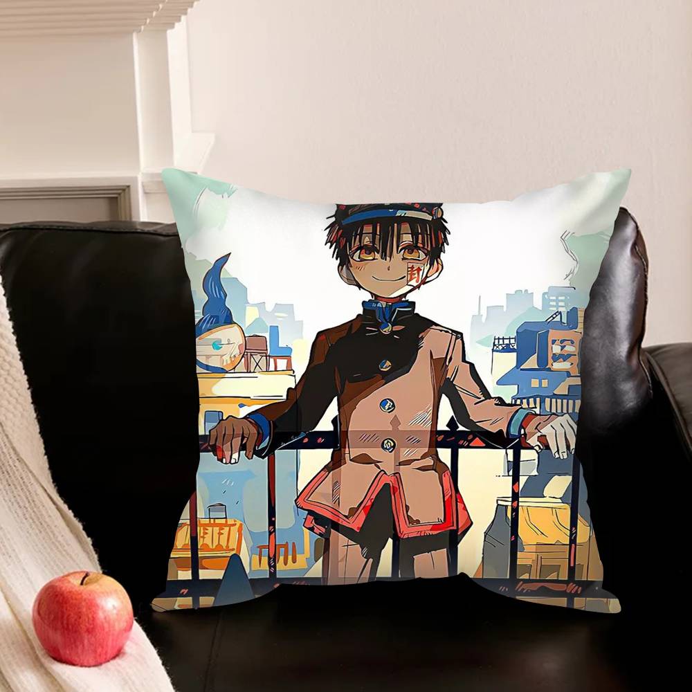 Manga Toilet-Bound Hanako-Kun Pillowcase For Sofa Room Office Decor Printing Protector Cushion Cover Valentine Gift Custom