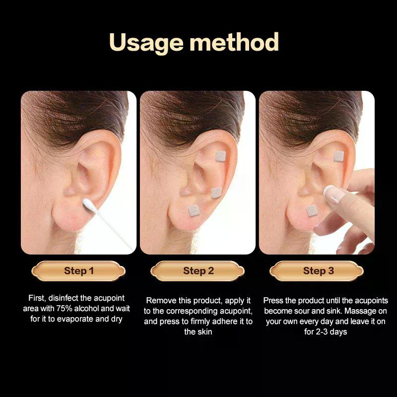 600Pcs/Bag Ear Care Ear Acupuncture Massage Therapy Needle Patch Sticker Auriculotherapy