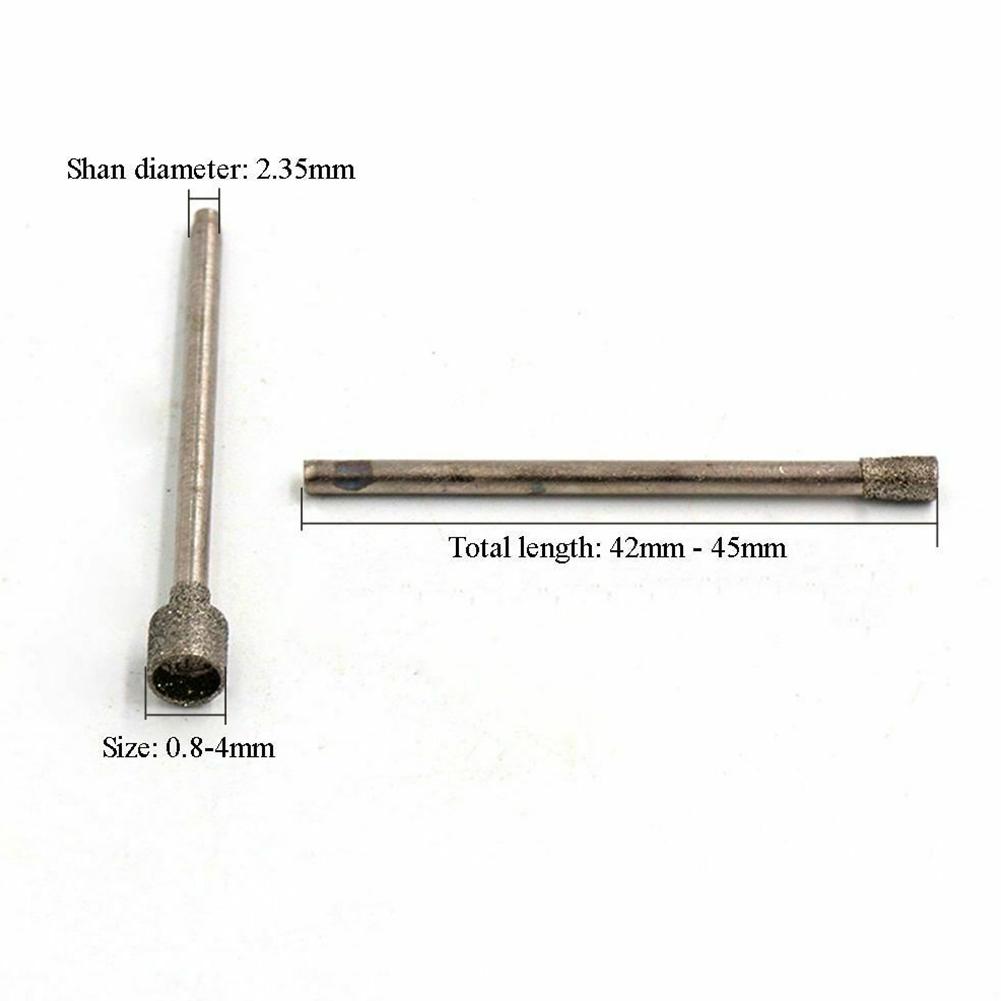 Drill Bit Bit Rotary Diamond Sleeve Shape 1-4mm 10Pcs