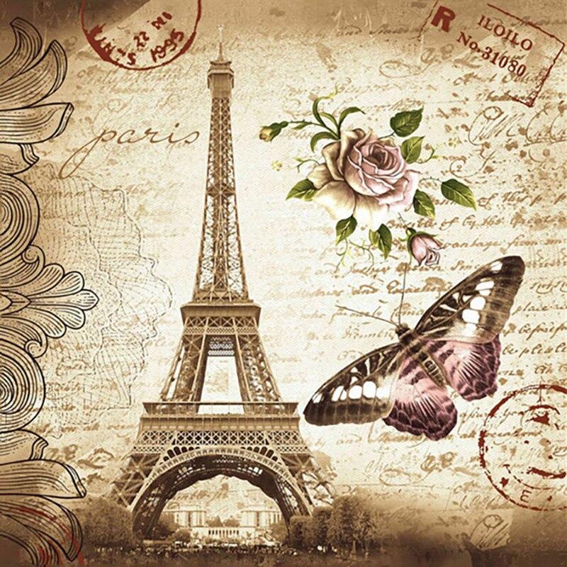 Pittura Diamante 5D Fai da Te Torre Eiffel Ricamo Diamante Fiore Punto Croce Trapano Tondo Quadrato Completo Artigianato Manuale Decorazione Casa Regalo