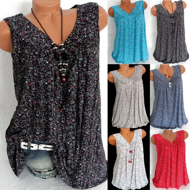 Women's Summer Loose Sleeveless Vest T Shirt Blouse With Elegant Boho Lace Design