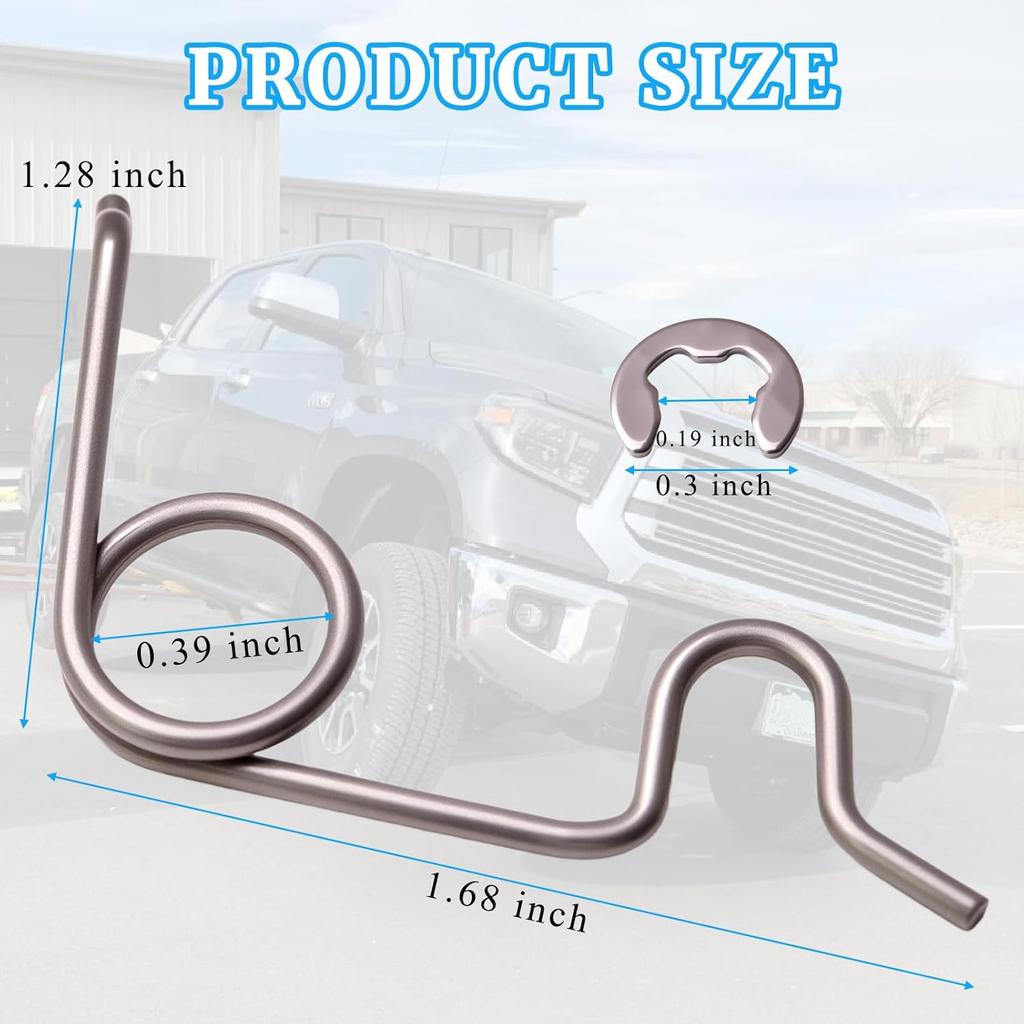 Fuel Door Pocket Spring Fit for 2007- Toyota Tundra 77305-0C050 77305-0C060 Automotive Replacement Fuel System Equipment Stainless Steel Gas Tank