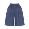 SELLY'S Stitch Pocket Half-Length Elastic Pants_I6B-Cpt033