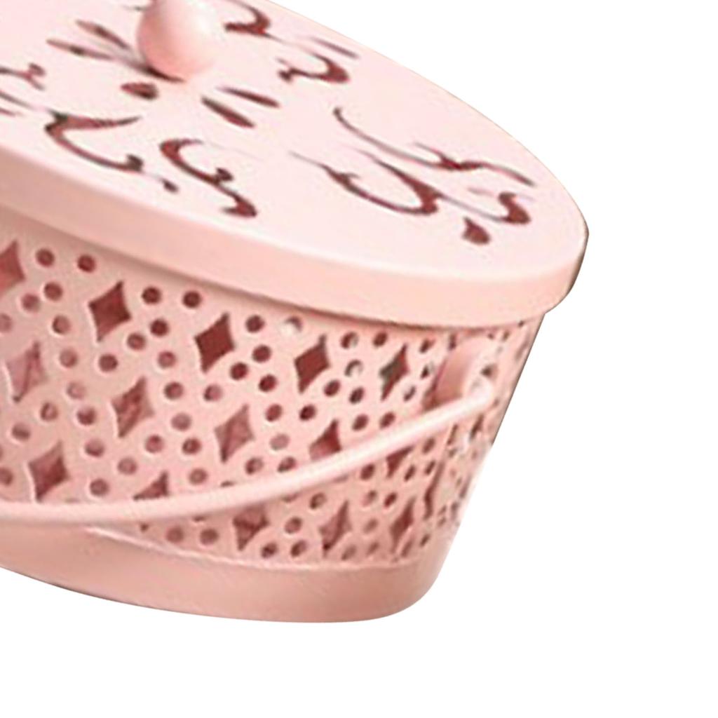 Mosquito Coil Holder Retro Portable Iron Art Fireproof Mosquito Incense Box with Lid for Home