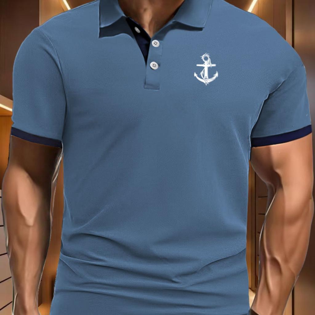 Men'S Stylish Streetwear Polo Shirt for Running And Casual Wear,The Design Is Trendy And Slightly Comfortable for Outdoor Sports And Golf