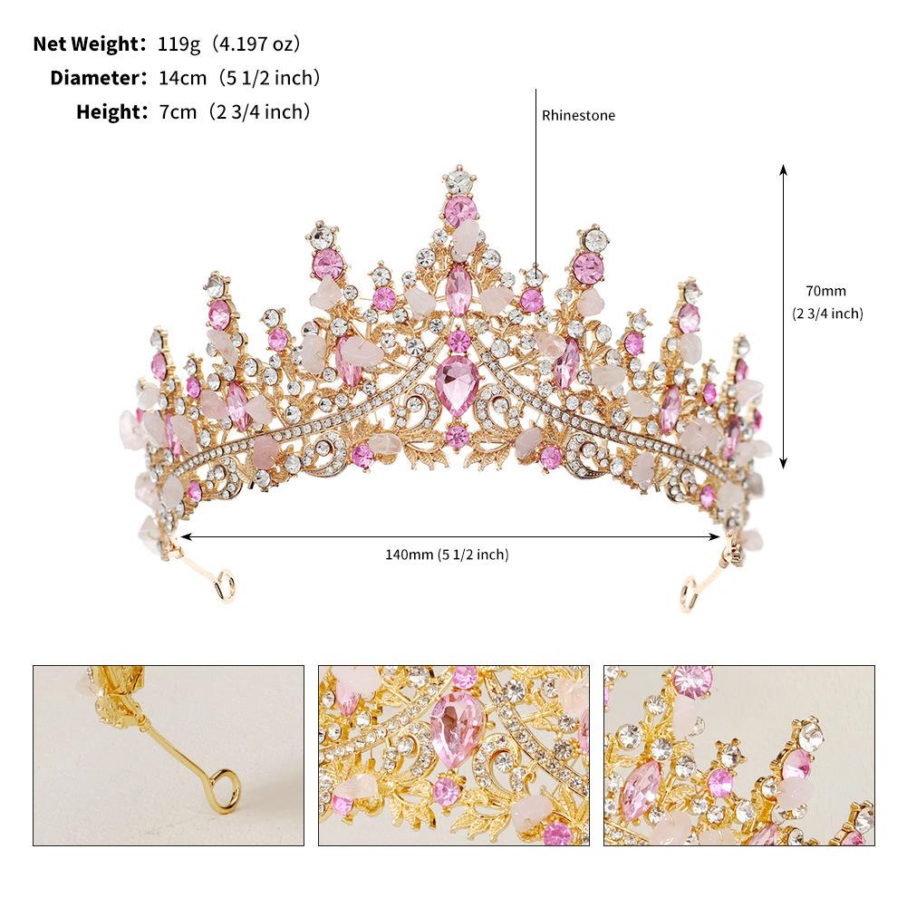 

Свадебное платье невесты, церемониальная корона для взрослых в стиле барокко, ретро XVIII века, изысканная корона маркизы со стразами.