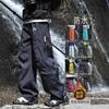 Autumn and Winter Velvet Pants Waterproof Charging Pants Men's Trendy Brand Loose Straight Overalls Thick Casual Pants Men's Pants