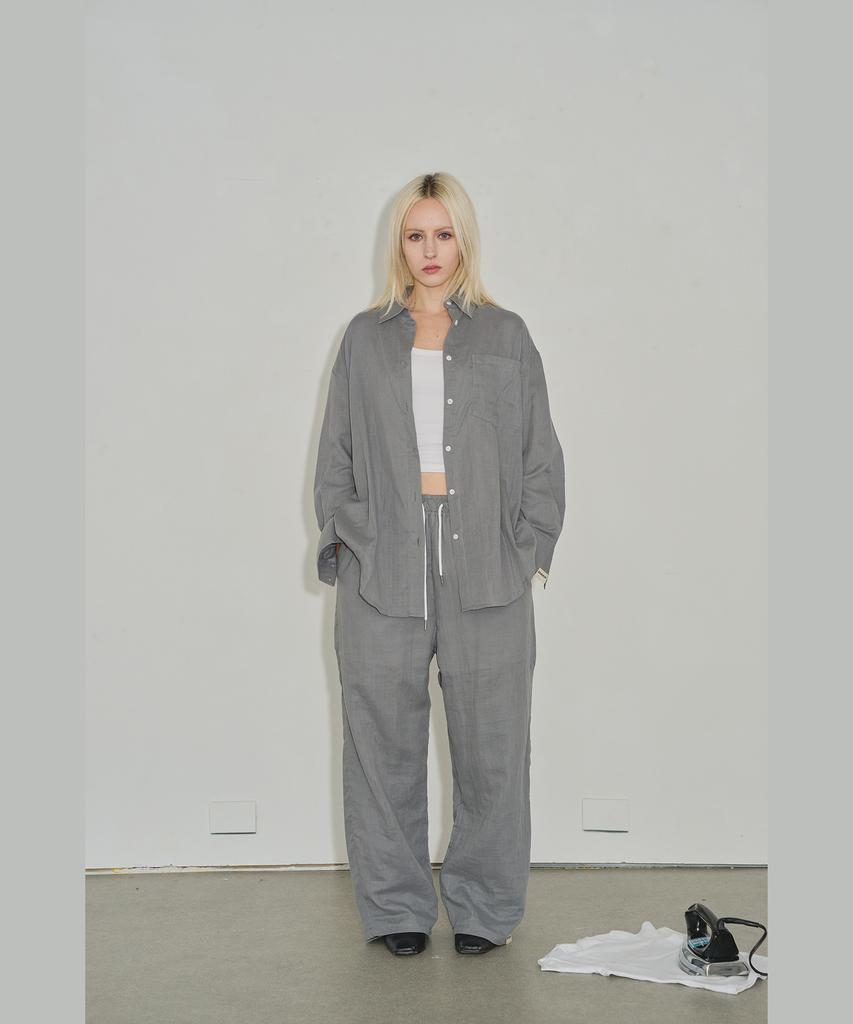 KINGKIM Label Lounge Shirt - Gray
