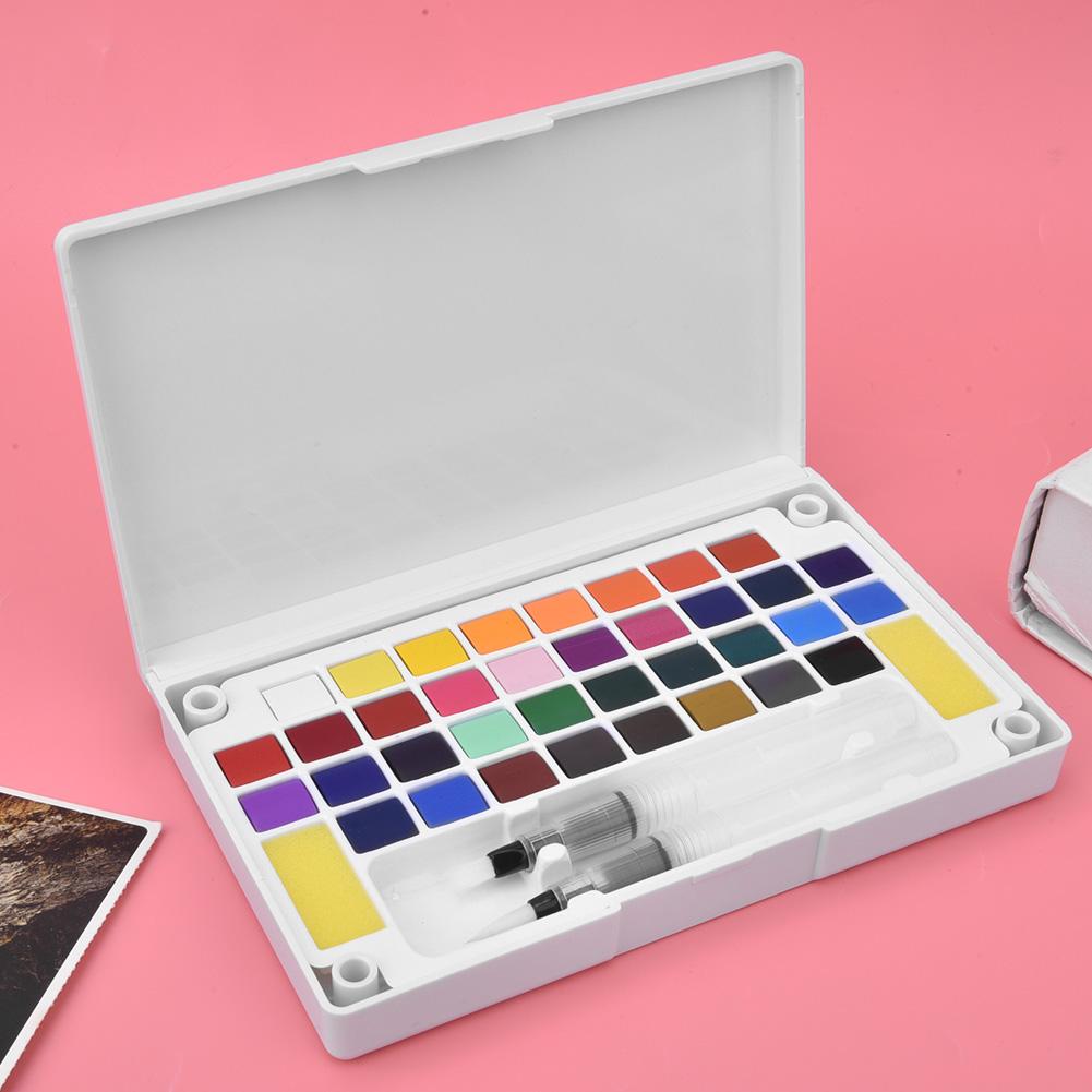 Solid Pigment Children Outdoor Sketch Painting Portable Pigment Kit Art Supply36 Colors