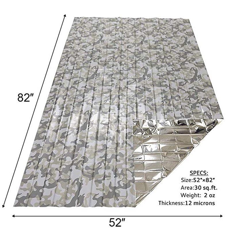 Notfall-Thermodecke, leicht, faltbar, wasserabweisend, winddicht, Sonnenschutz, wiederverwendbar, tragbar, Poncho, Campingmatte, Polsterbezug