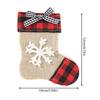 Christmas Plaid Fabric Fork and Knife Sleeves with Embroidery Holiday Table Decorations for Party Dining