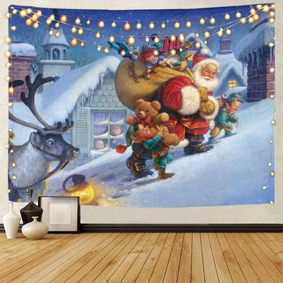 Christmas Gifts Background Decoration Tapestry Santa Claus Background Decoration Tapestry Christmas Home Decoration Tapestry