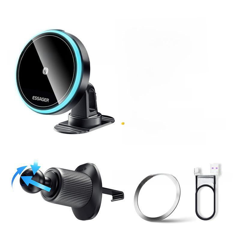 ESSAGER Magnetic Wireless Car Charger & Phone Holder (15W, Air Vent Mount)