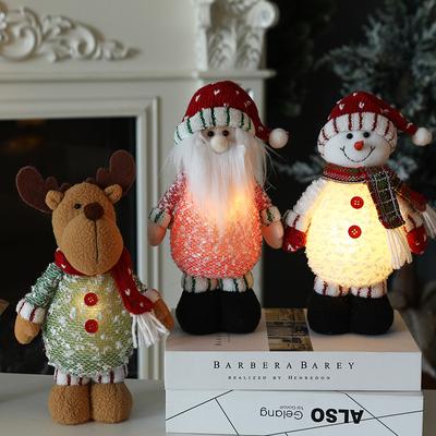Christmas Doll Decorations Indoor Gift Plush with Light Cute Christmas Decor Elf Christmas Decorations Gift Xmas Table Decor