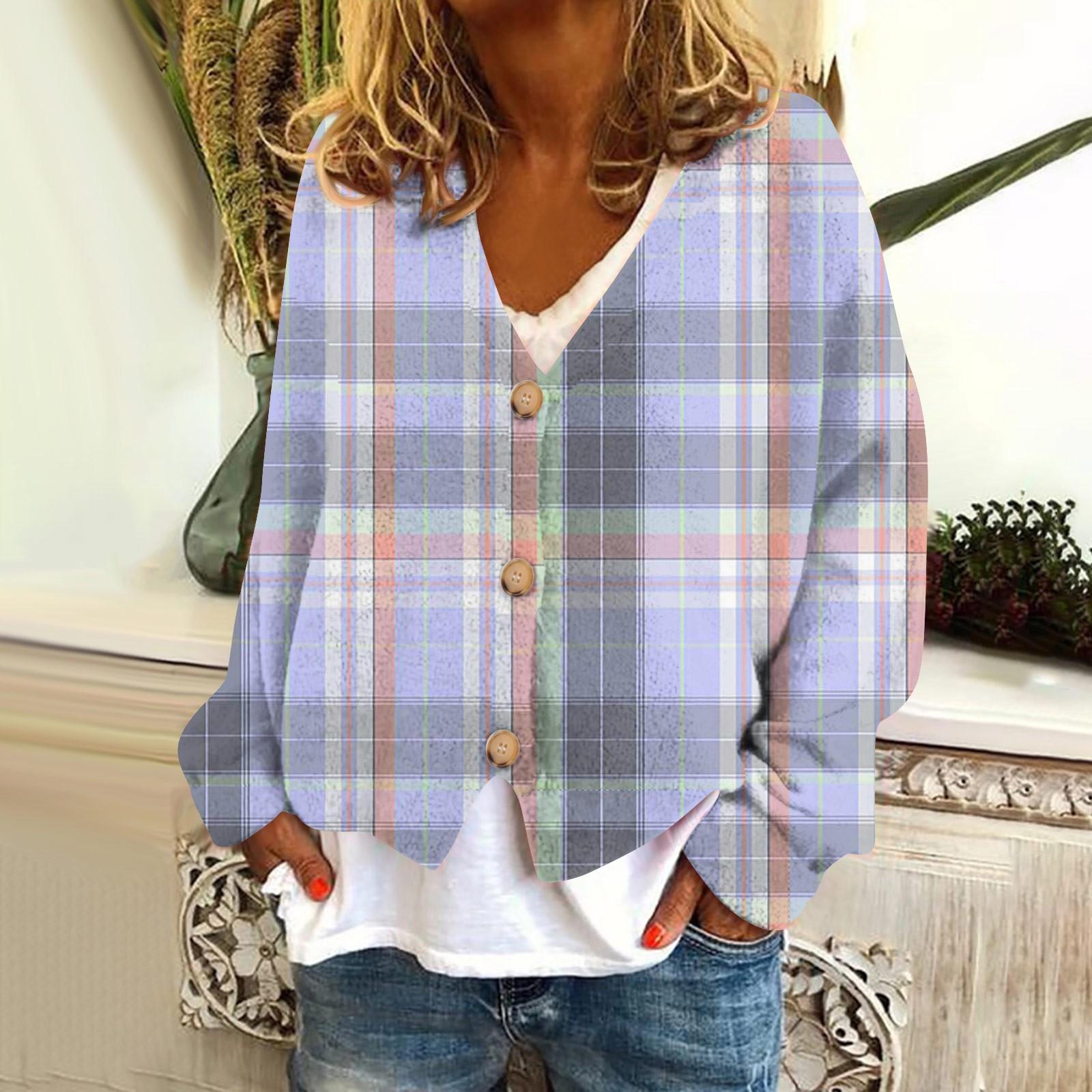 

Женская модная короткая куртка с длинным рукавом и принтом в клетку, однобортный плюшевый топ L фиолетовый