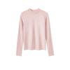 Women's 2025 Merino Wool Ribbed Crew Neck Pullover, Long Sleeve Base Layer for Autumn/Winter