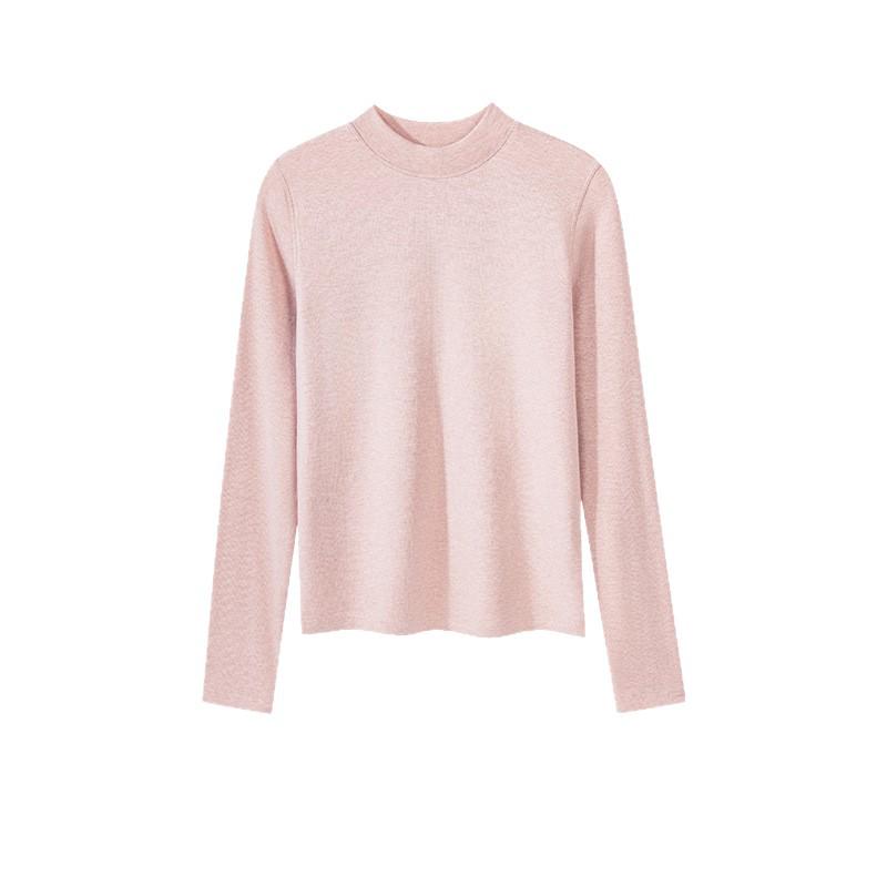 Women's 2025 Merino Wool Ribbed Crew Neck Pullover, Long Sleeve Base Layer for Autumn/Winter