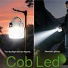 Multipurpose outdoor rechargeable camping light with solar charging and long range