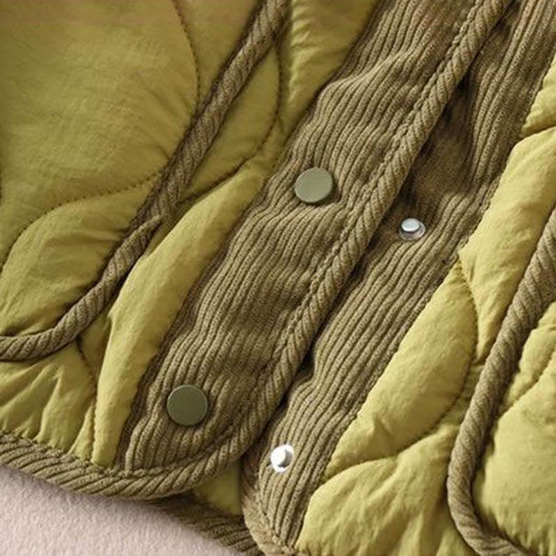 Kabát pro ženy Bavlna Zimní Zesílený Jednobarevný Oversize Dvouvrstvý Větruodolný Neformální Péřová Bunda