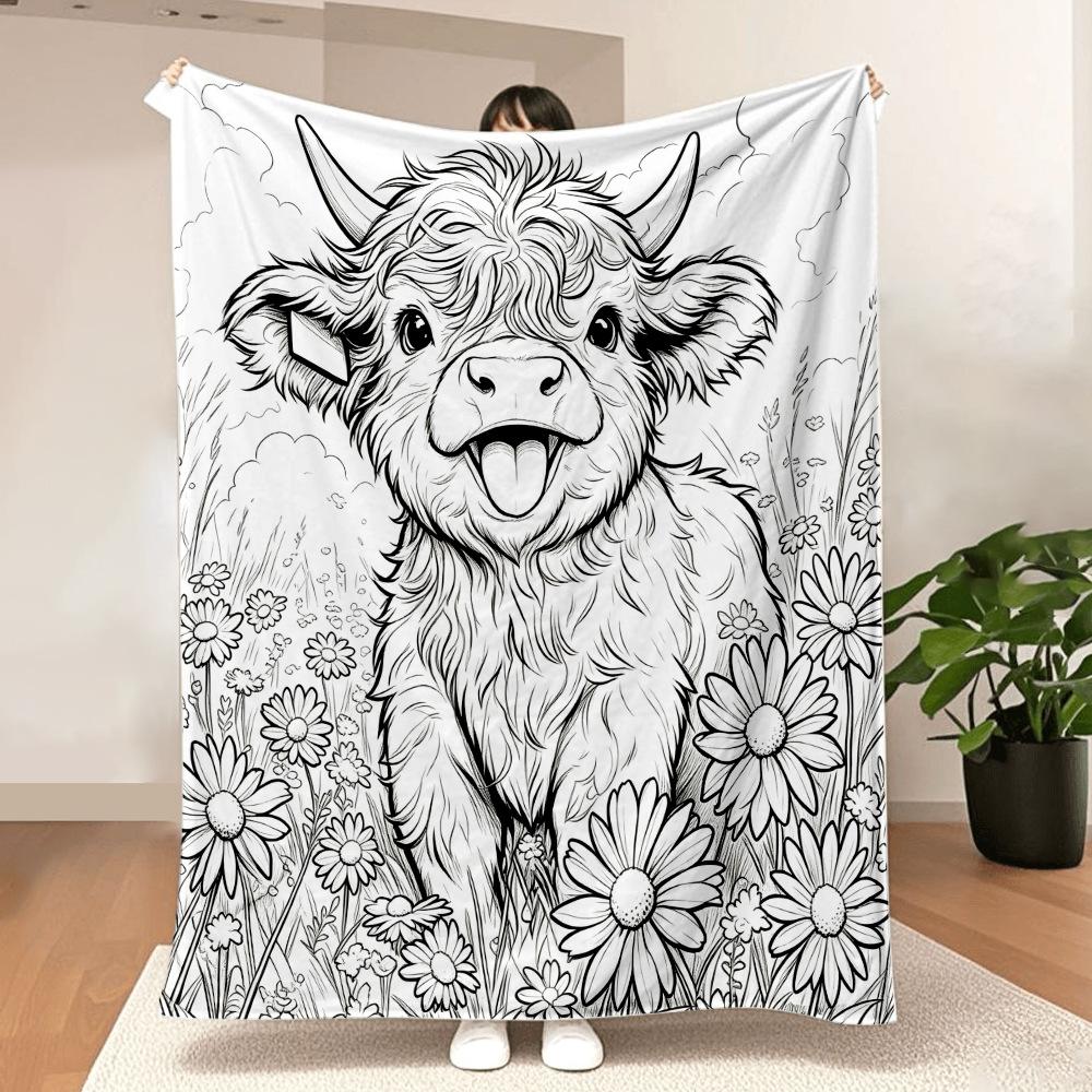 Halloween blanket Cartoon printed bear blanket Animation peripheral blanket Sofa blanket