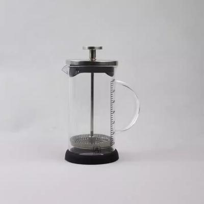 Hitzebeständiger Glasgriff French Press Kaffeekanne mit Messbecher