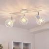 Ceiling Spotlight - NETTLIFE - 3 E14 Bulbs - Adjustable Metal 350° - White - 25W Max