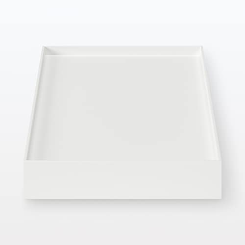 MUJI Recycled Polypropylene File Box Standard Lid with Casters, White Gray, Width 15cm NCE51A3A