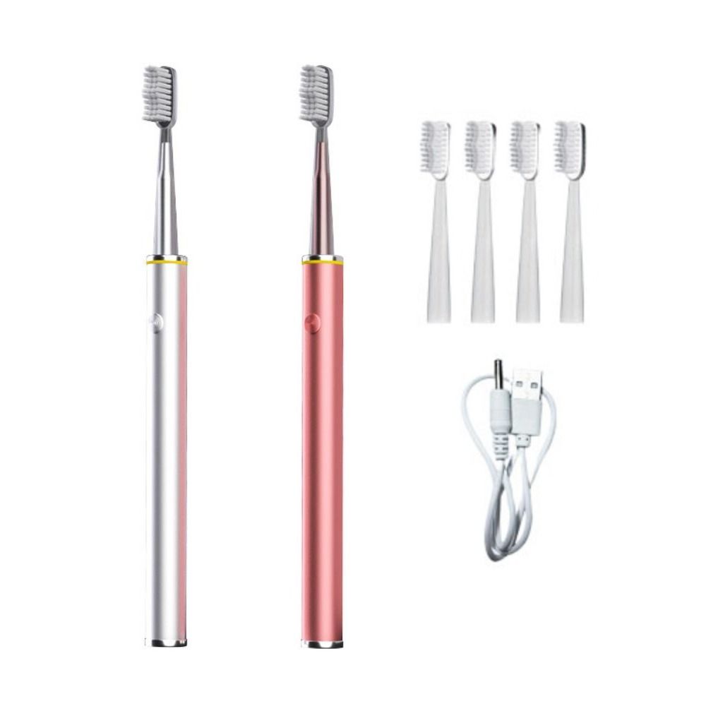 Soft Hair Women's Electric Toothbrush Waterproof Tooth Cleaner Teeth Cleaning Brush  Household